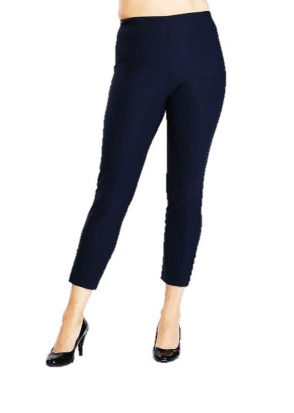 IC Collection 5 Button Slim Crop Pants | Black